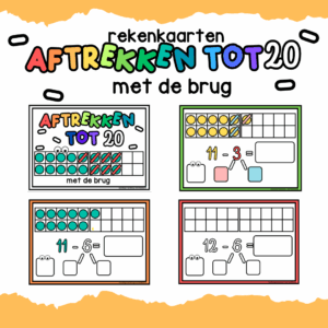 aftrekken tot 220 met brug oefenen eerste leerjaar