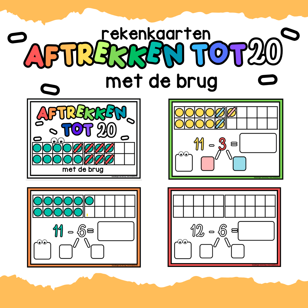 aftrekken tot 220 met brug oefenen eerste leerjaar